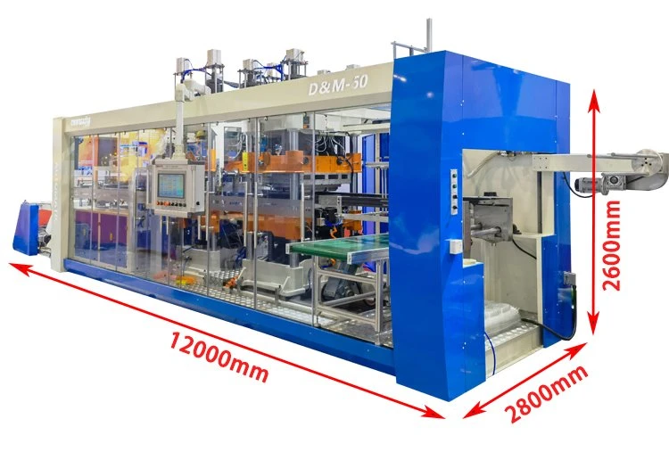 four stations automatic egg tray thermoforming machine